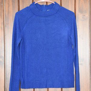 NWT Karen Scott XS LUX mock sweater turtle neck blue